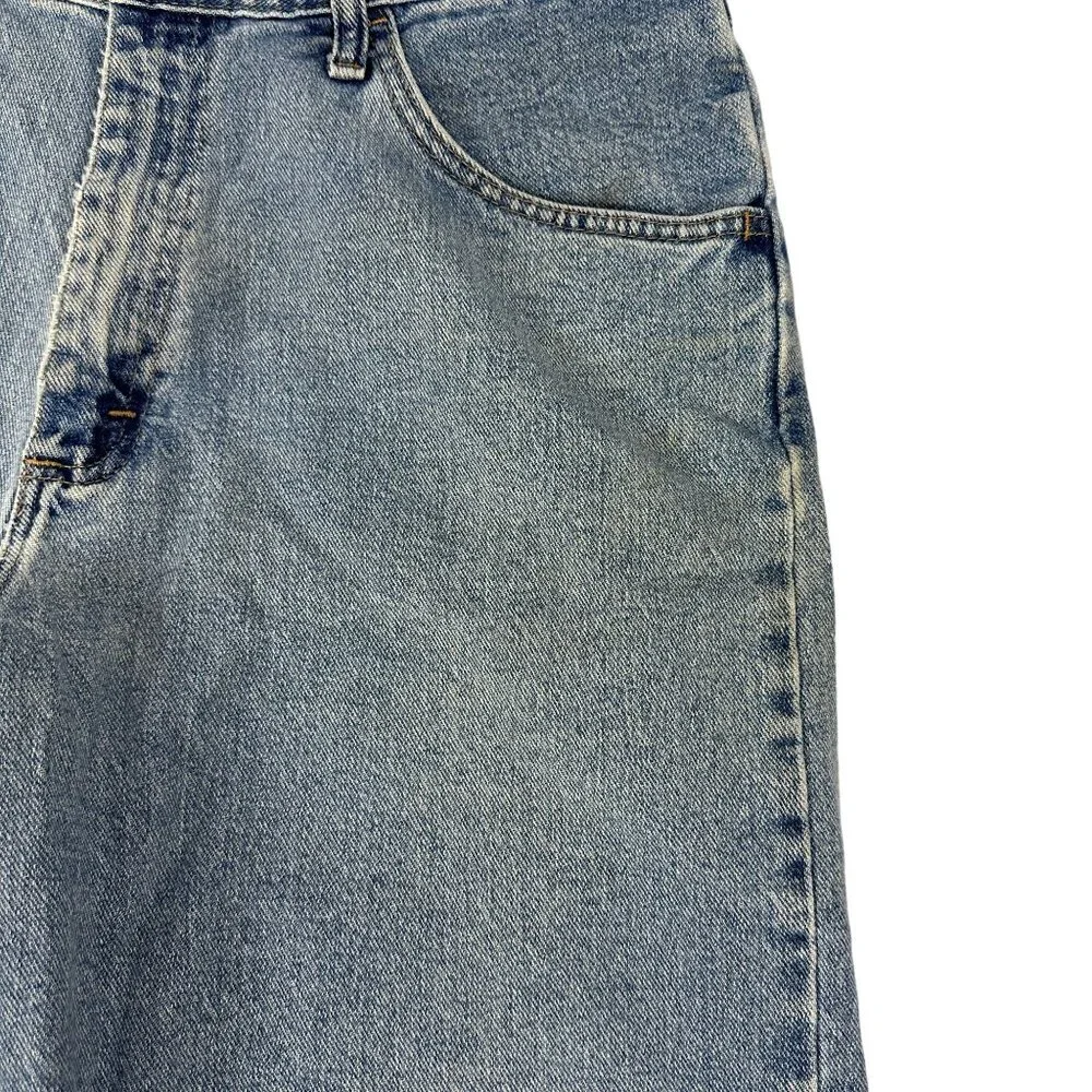 Wrangler Men's Denim Shorts Size 34 Authentic Jeans 100% Cotton Light Blue